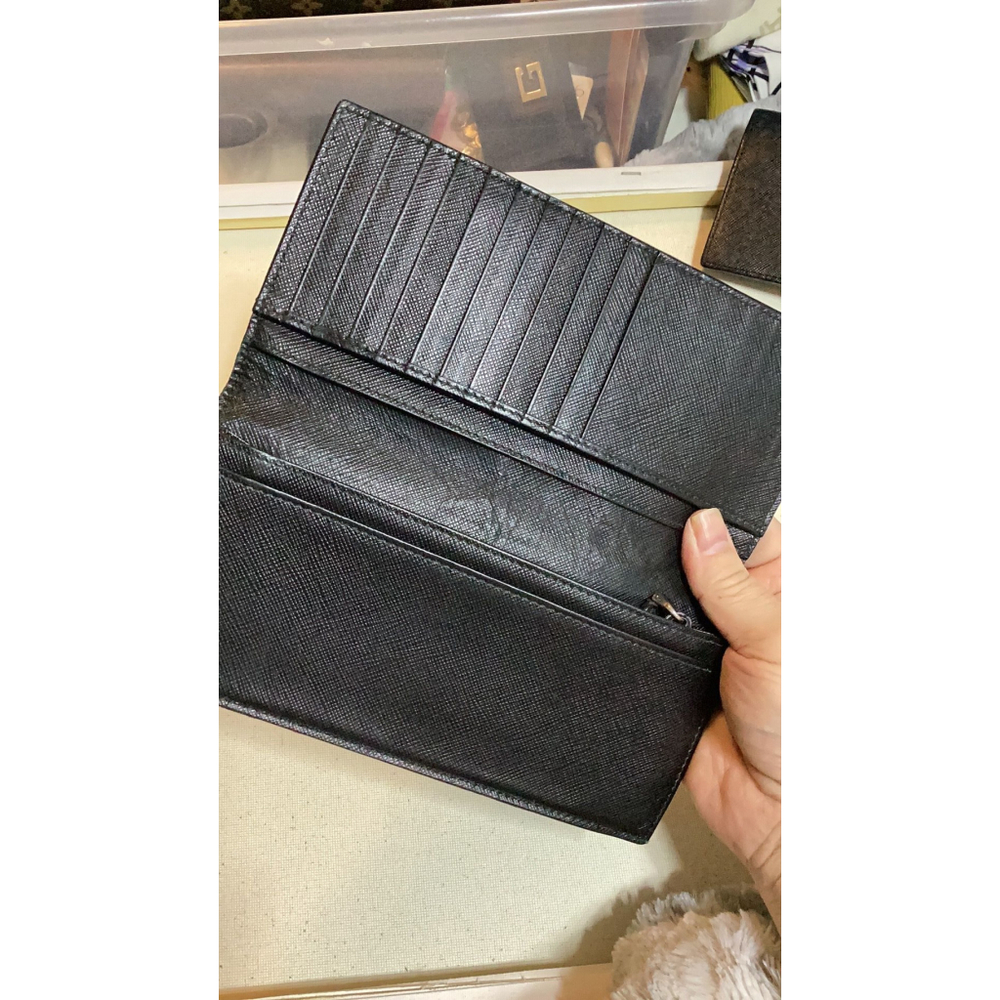 Prada long wallet black blue NOT GOING LOWER. Resets to $170 Monday - Picture 4 of 8